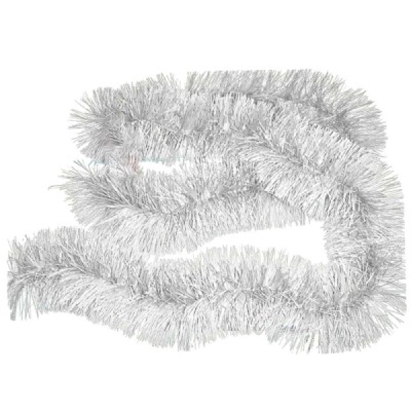 Χριστουγεννιάτικη Γιρλάντα Λευκή 11cm x 2m Kmt Style 2908057