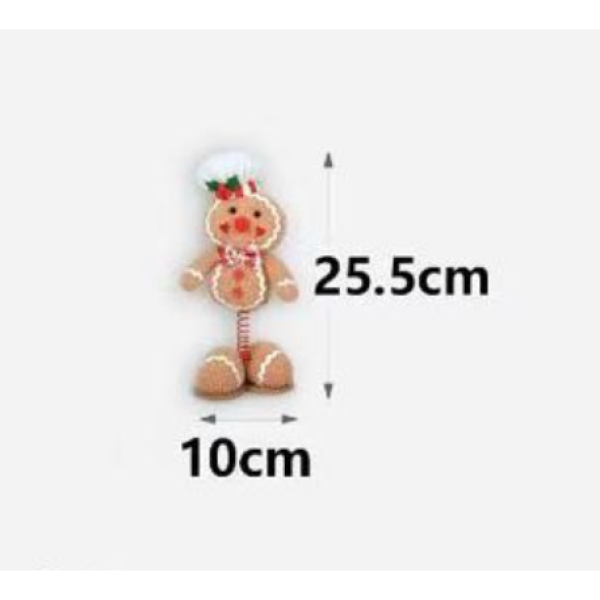 Χριστουγεννιάτικη Κούκλα Gingerbread με Ελατήριο 10x25.5cm Kmt Style 294646