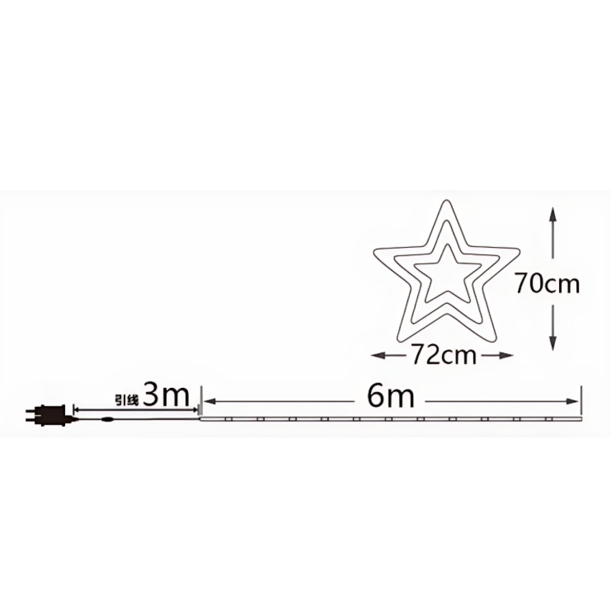 Χριστουγεννιάτικο Διακοσμητικό με Φως 24LED 70x72cm 299086 - Image 2