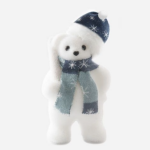 Χριστουγεννιάτικο Διακοσμητικό Πολικό Αρκουδάκι 15cm Kmt Style 2901082