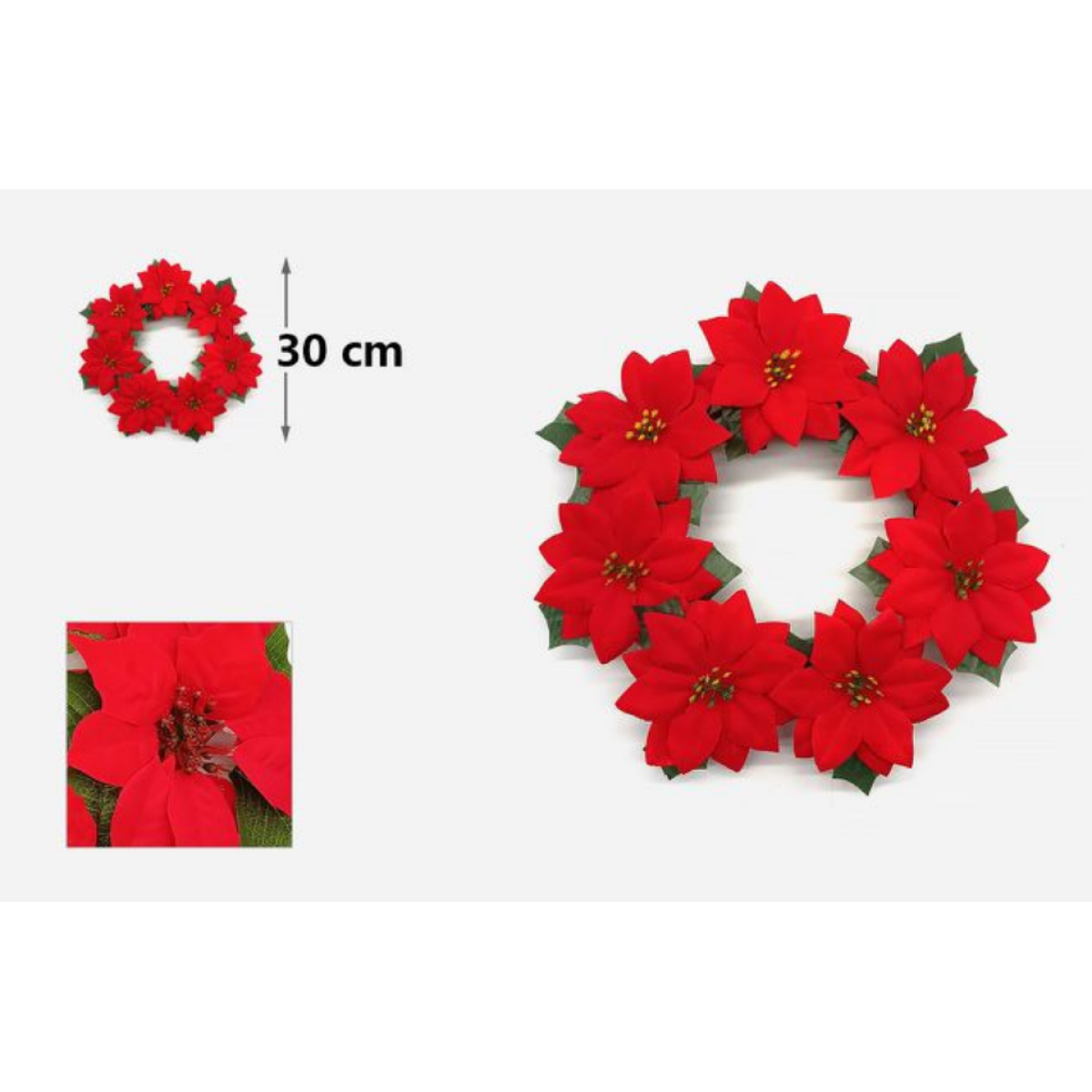 Χριστουγεννιάτικo Στεφάνι Αλεξανδρινό 30cm Kmt Style 7990827