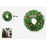Χριστουγεννιάτικο Στεφάνι Με Μούρα 38cm Feliz Navidad Kmt Style 294935