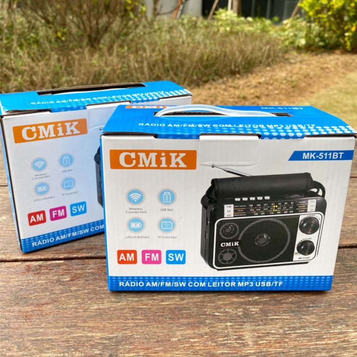 CMiK MK-511BT Ρετρό Φορητό Ραδιόφωνο AM/FM/SW Επαναφορτιζόμενο Με Bluetooth, USB & TF Card