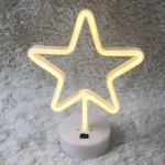 Διακοσμητικό Επιτραπέζιο LED Φωτιστικό Neon 22x18x12cm Aστέρι