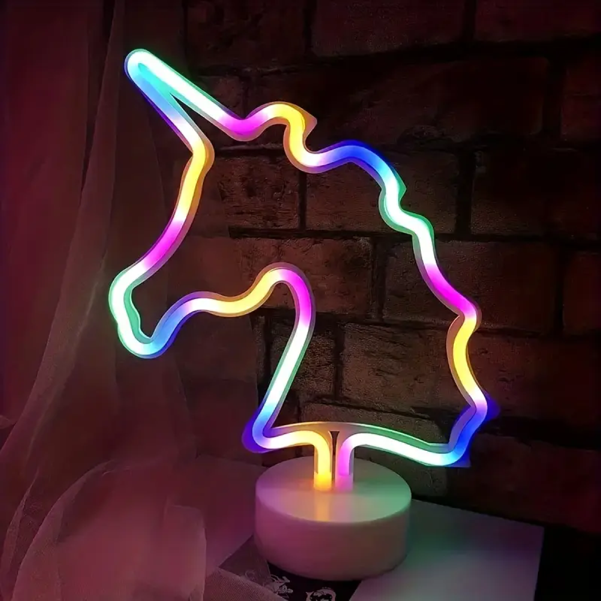 Διακοσμητικό Επιτραπέζιο LED Φωτιστικό RGB 22x18x12cm Unicorn