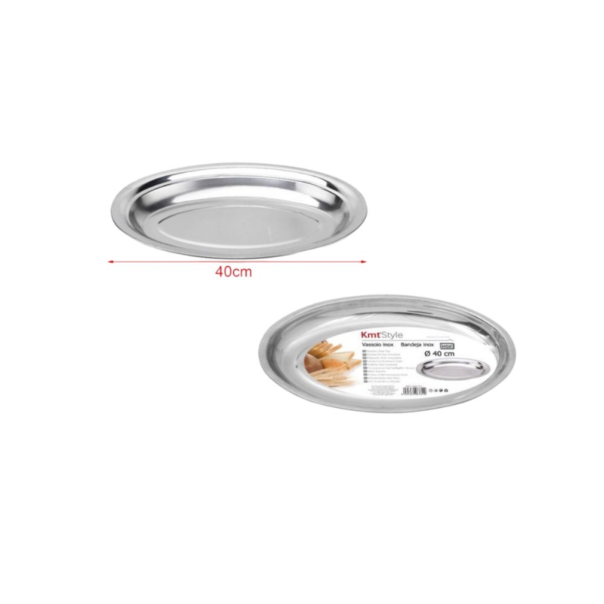 Δίσκος Σερβιρίσματος Ανοξείδωτος 40cm Kmt Style 2406731