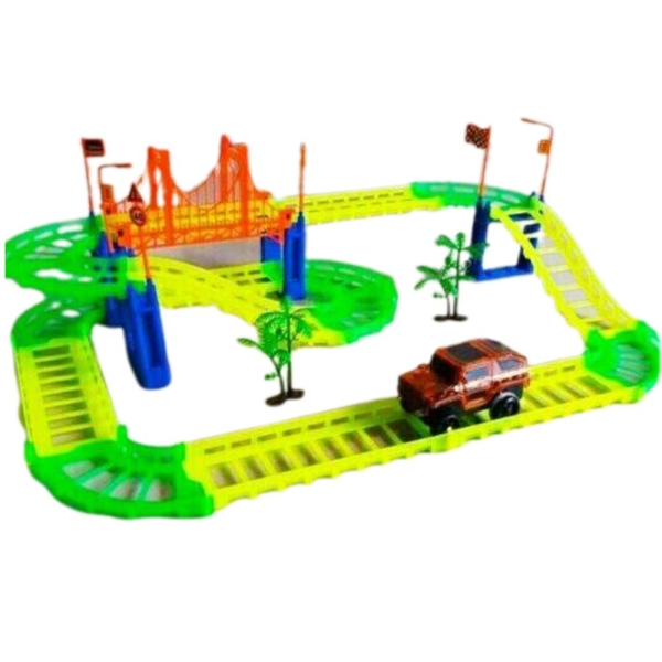 DIY Αυτοκινητόδρομος Φωσφορίζει με Γέφυρα Glow Track (2015-31)