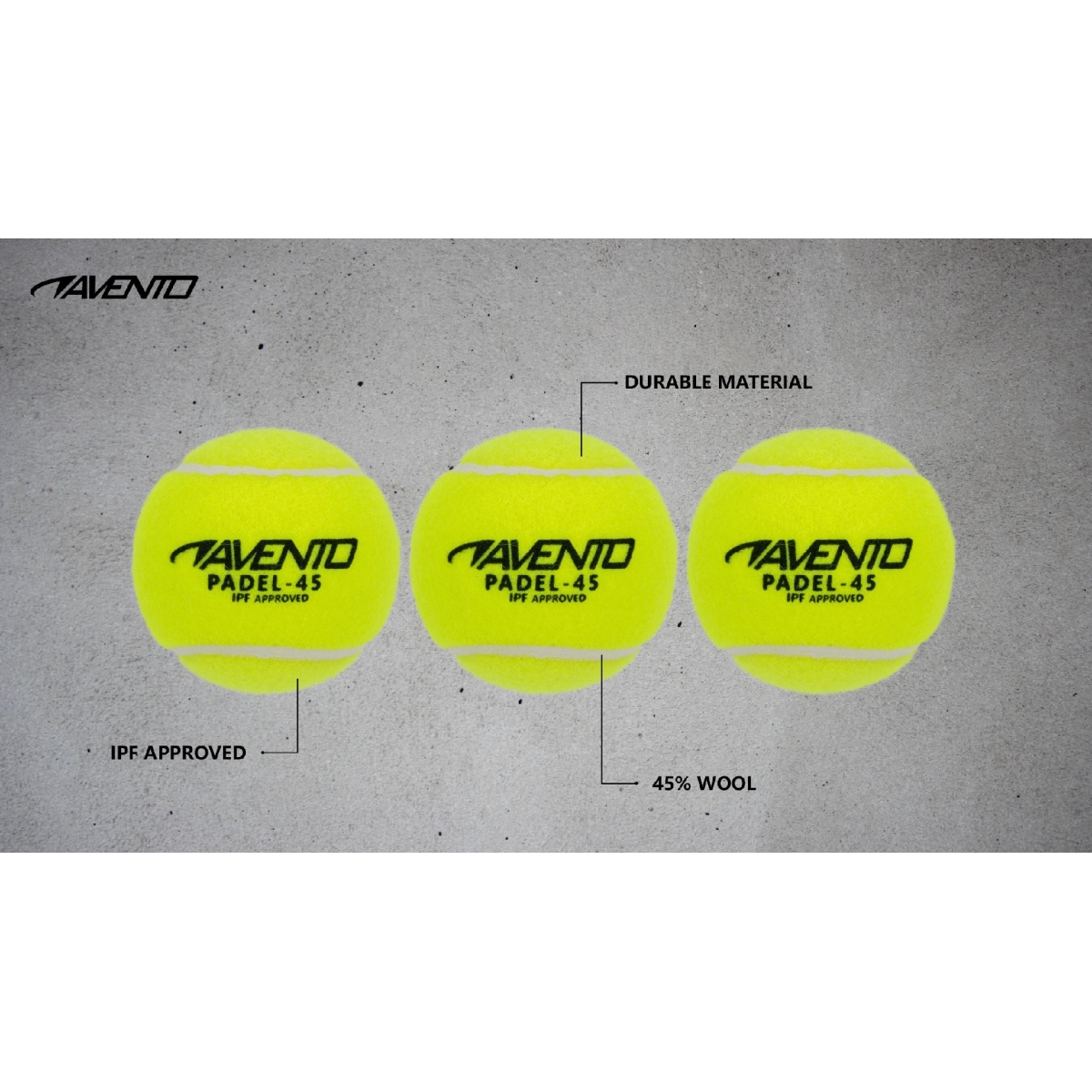 Μπαλάκια Padel Avento (Σετ 3 τεμαχίων) - Image 4