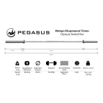 Pegasus Ολυμπιακή μπάρα 2000mm*28mm (15.4kg) - Image 12