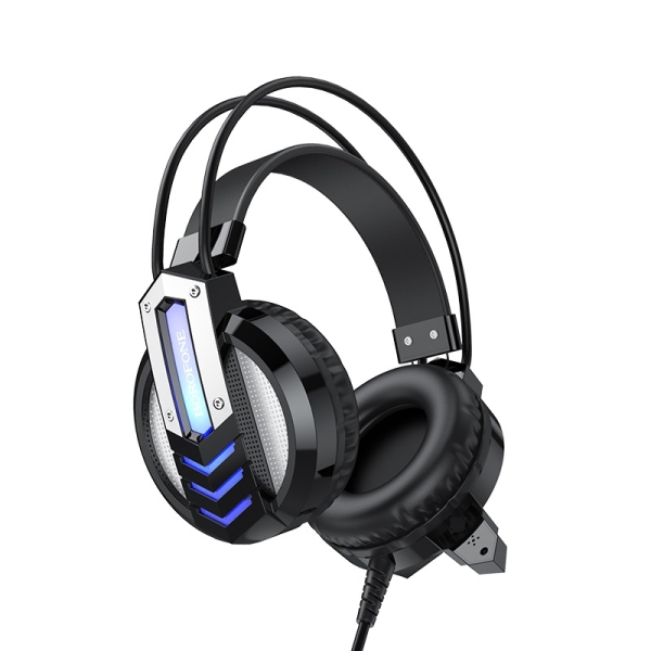 Ενσύρματα Ακουστικά Gaming Με Μικρόφωνο Και LED USB + 3.5mm 2.4m Borofone BO100