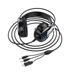 Ενσύρματα Ακουστικά Gaming Με Μικρόφωνο Και LED USB + 3.5mm 2.4m Borofone BO100