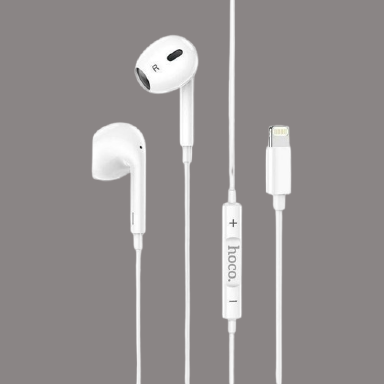 Ενσύρματα Ακουστικά In-ear Lightning Hoco M1 Max Λευκά