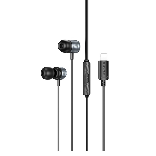 Ενσύρματα Ακουστικά Lightning Borofone BM93 Platinum Mαύρα