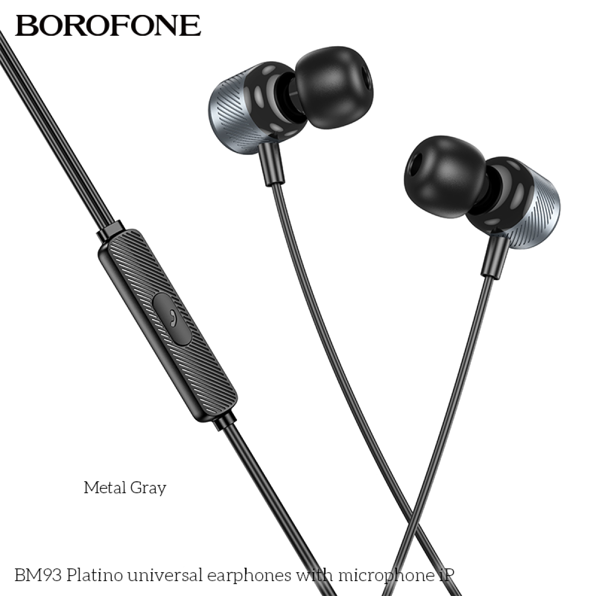 Ενσύρματα Ακουστικά Lightning Borofone BM93 Platinum Mαύρα