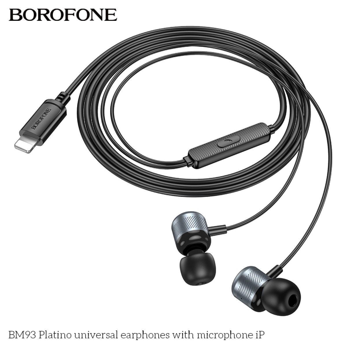 Ενσύρματα Ακουστικά Lightning Borofone BM93 Platinum Mαύρα