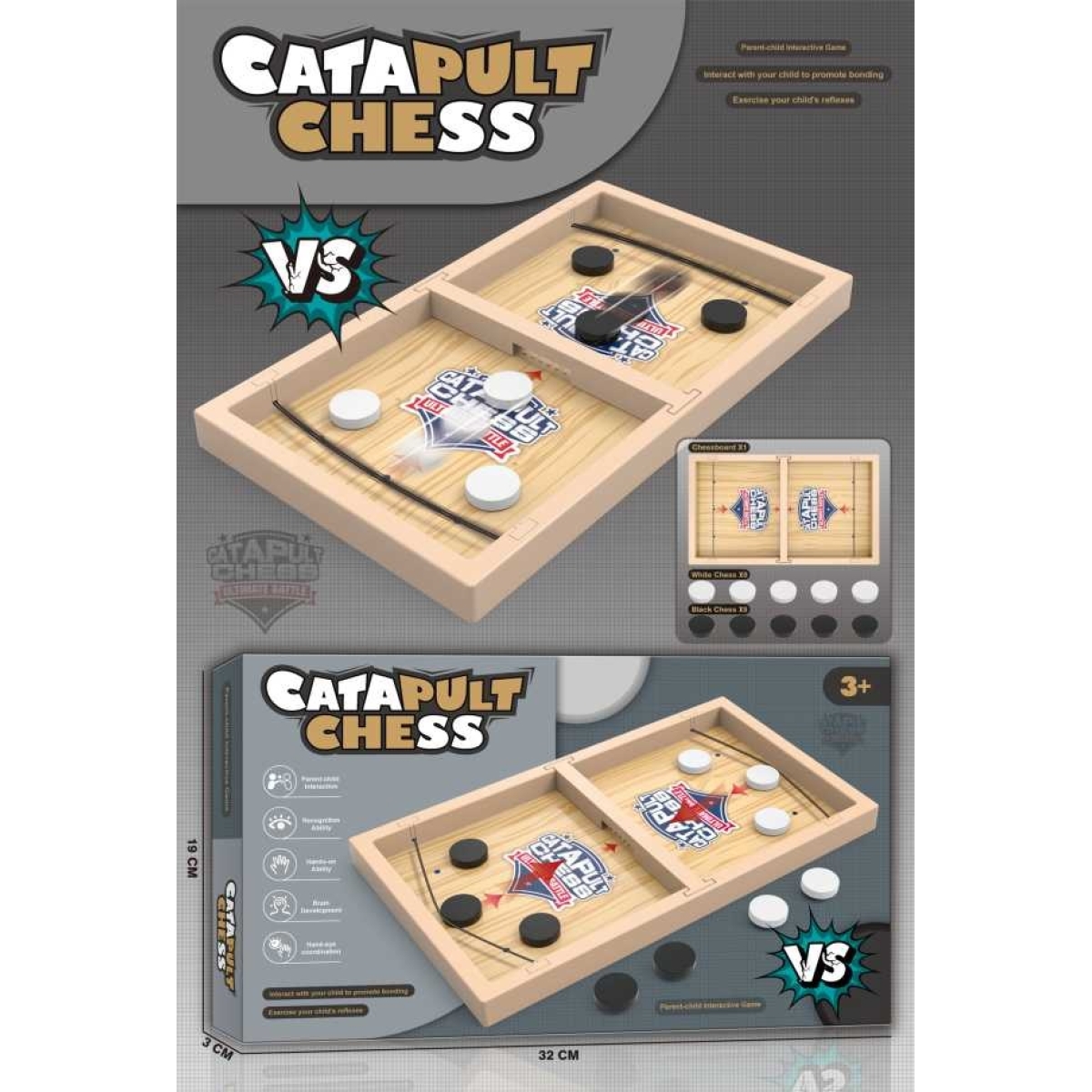 Επιτραπέζιο Παιχνίδι Catapult Chess 2 Παίκτες 3+