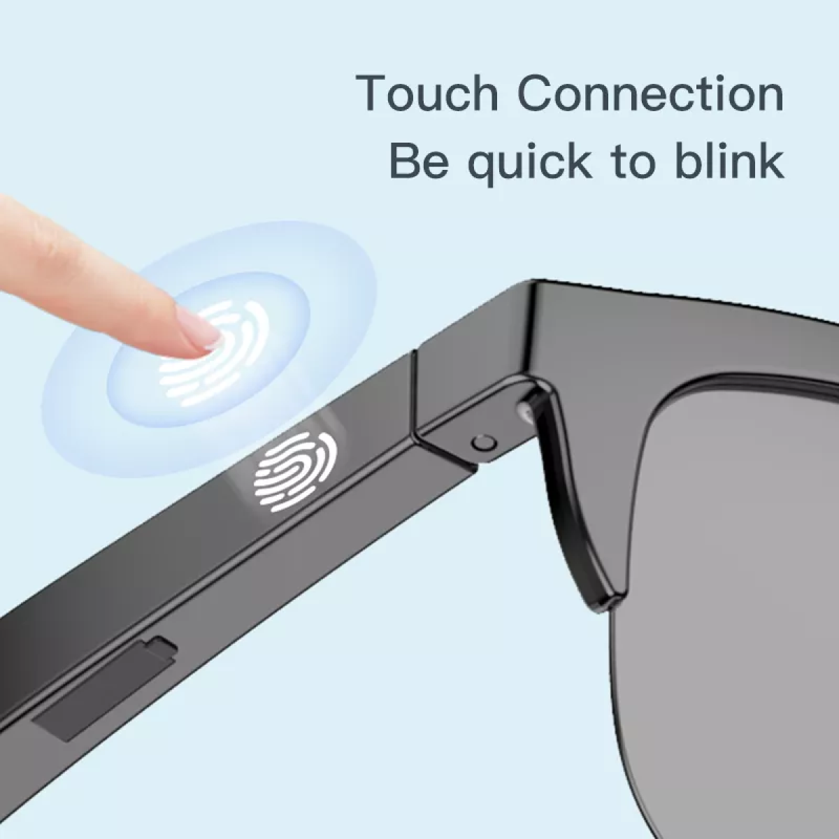 Έξυπνα Γυαλιά Ακουστικά - Glasses Wireless Headset F-06 Μαύρο - Image 2