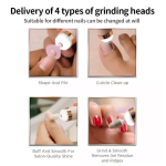 Φορητός Τροχός Μανικιούρ Πεντικιούρ με 5 Εξαρτήματα και USB Φόρτιση Andowl Q-M289