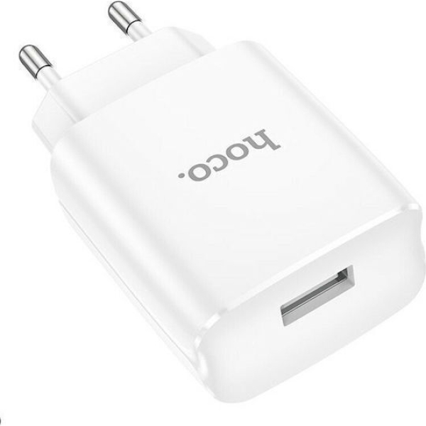 Φορτιστής 18W EU Με Θύρα USB-A Hoco DC70 Λευκός