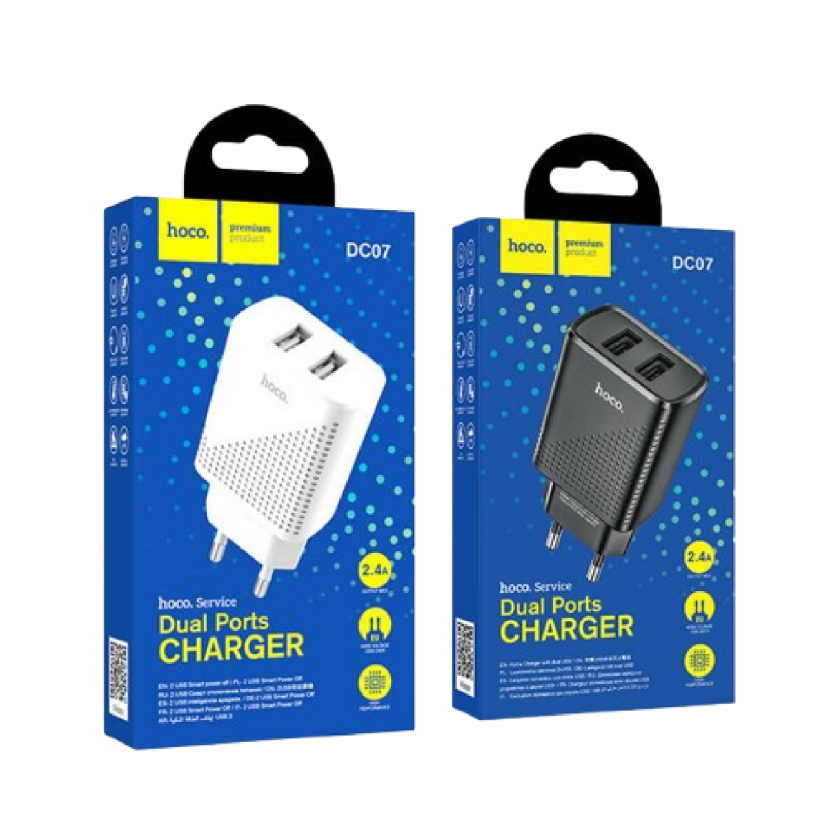 Φορτιστής 2.4A EU Με 2 Θύρες USB-A Hoco DC07