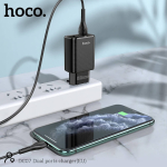 Φορτιστής 2.4A EU Με 2 Θύρες USB-A Hoco DC07