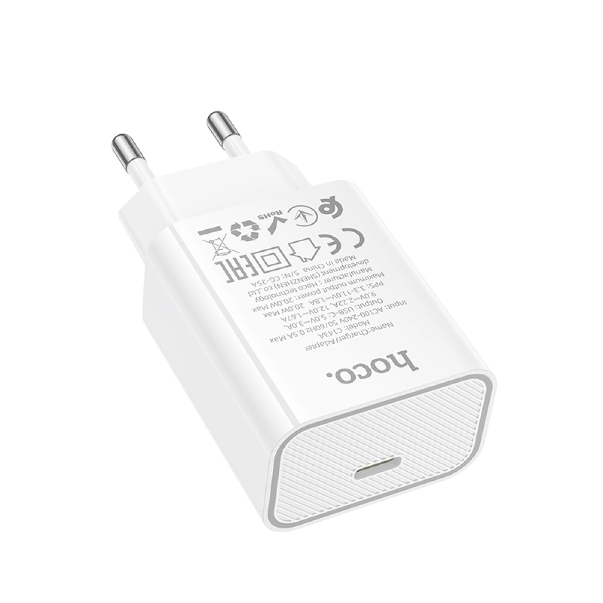 Φορτιστής 20W EU Με Θύρα USB-C Hoco C143A