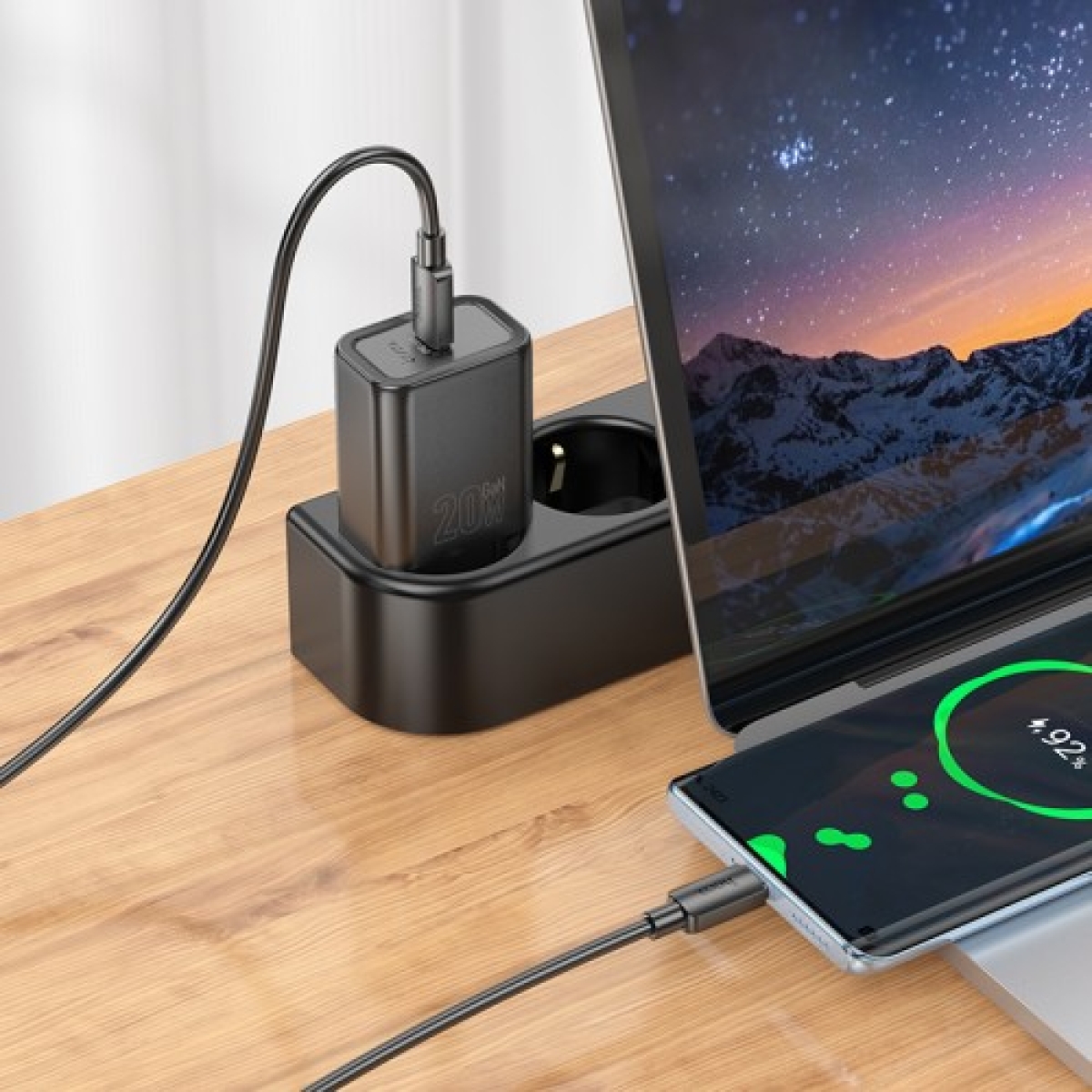 Φορτιστής 20W EU Με Θύρα USB-C Hoco N60 Gentle