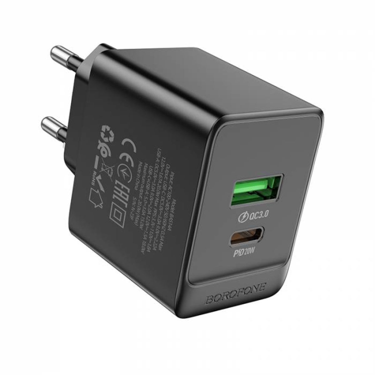 Φορτιστής 20W EU Με Θύρες USB & Type-C Borofone BAS14A