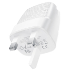 Φορτιστής 20W UK Με Θύρες USB-C & USB-A Hoco C85B Bright