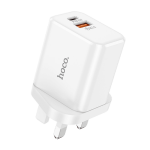Φορτιστής 20W UK Με Θύρες USB-C & USB-A Hoco DC51 Outstanding