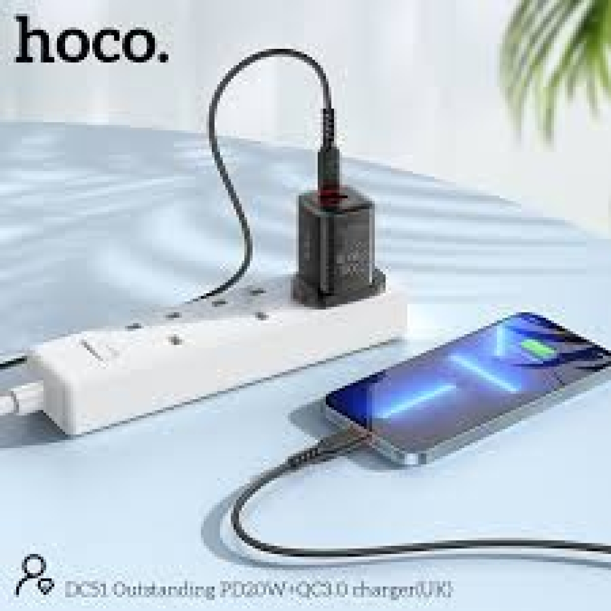 Φορτιστής 20W UK Με Θύρες USB-C & USB-A Hoco DC51 Outstanding