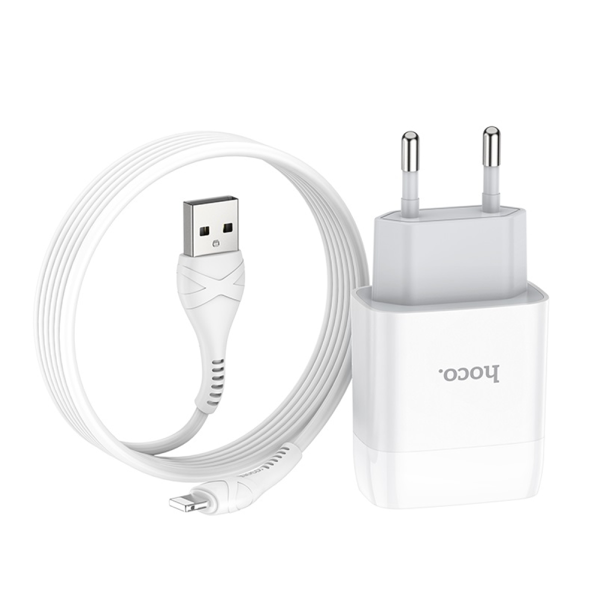 Φορτιστής 2xUSB-A με Καλώδιο Lightning Hoco C73A Glorious