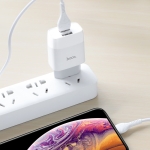 Φορτιστής 2xUSB-A με Καλώδιο Lightning Hoco C73A Glorious