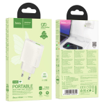 Φορτιστής 30W EU Με ΘύρεςUSB-A & Type-C Hoco N45 Biscuit