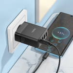 Φορτιστής 45W EU Με Θύρες USB-C & 3×USB-A Hoco C127A Intelligent