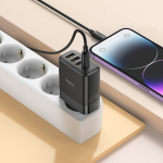 Φορτιστής 45W EU Με Θύρες USB-C & 3×USB-A Hoco C127A Intelligent