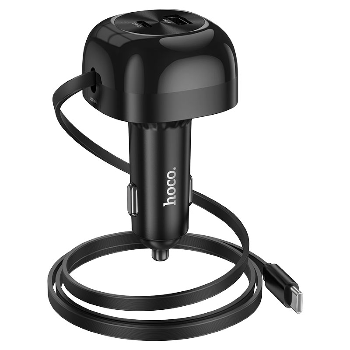 Φορτιστής Αυτοκινήτου 1xType-C 30W 1xUSB-A 18W με Καλώδιο Type-C 30W Hoco NZ15