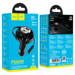 Φορτιστής Αυτοκινήτου 1xType-C 30W 1xUSB-A 18W με Καλώδιο Type-C 30W Hoco NZ15