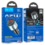 Φορτιστής Αυτοκινήτου 95W Με USB-A & Διπλή Θύρα Type-C Hoco NZ9 Galloper
