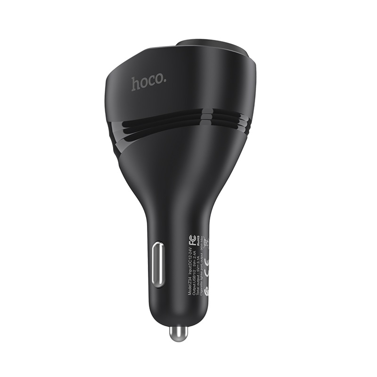 Φορτιστής Αυτοκινήτου Διπλής Εξόδου USB 3.1A Με Υποδοχή Αναπτήρα 96W & Οθόνη LED Hoco Z34 Thunder Power