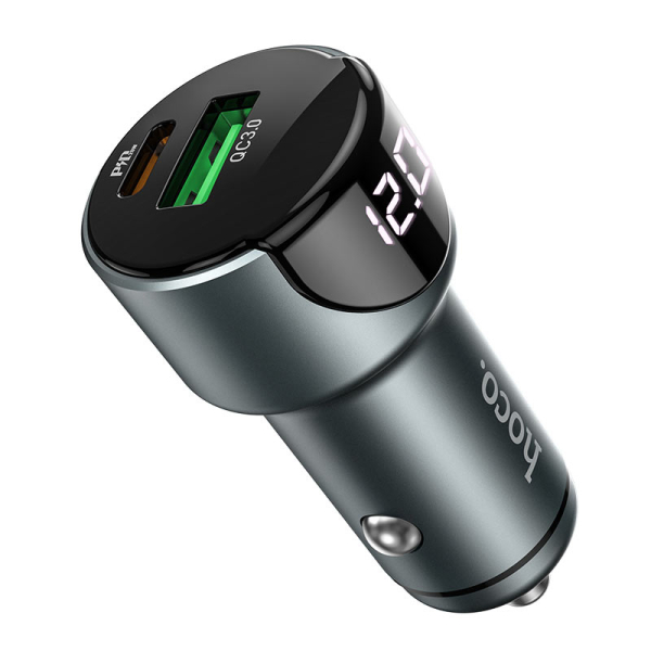 Φορτιστής Αναπτήρα Αυτοκινήτου 1xUSB QC3.0 18W 1xType-C PD20W Hoco Z42 Light road