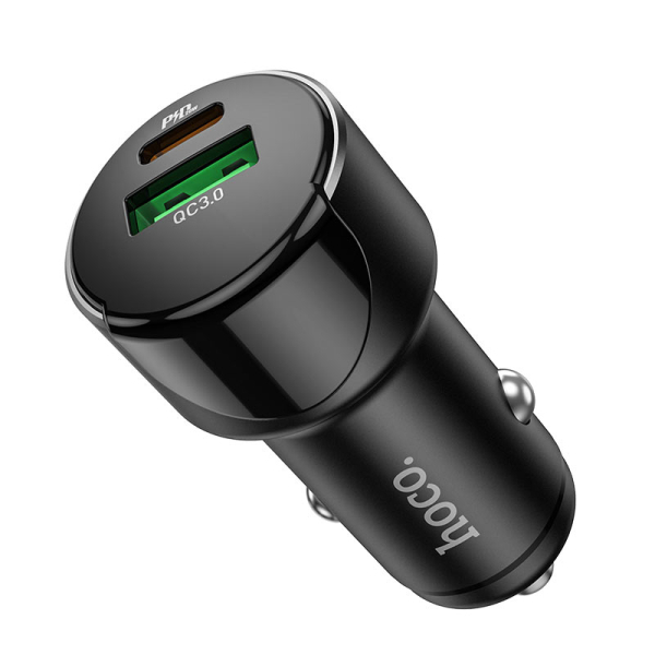 Φορτιστής Αναπτήρα Αυτοκινήτου 1xUSB QC3.0 18W 1xType-C PD20W Hoco Z42 Light road