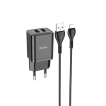 Φορτιστής Διπλής Θύρας 2xUSB-A με Καλώδιο Lightning Hoco N25 Maker