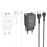 Φορτιστής Διπλής Θύρας 2xUSB-A με Καλώδιο Micro-USB Hoco N25 Maker