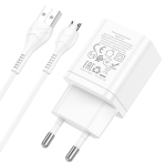 Φορτιστής Διπλής Θύρας 2xUSB-A με Καλώδιο Micro-USB Hoco N25 Maker