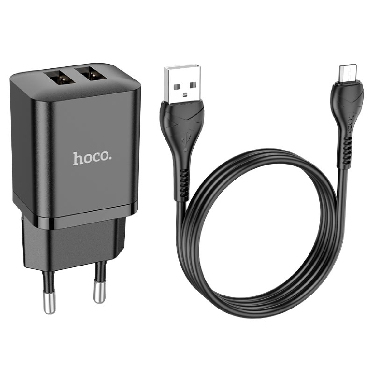 Φορτιστής Διπλής Θύρας 2xUSB-A με Καλώδιο Micro-USB Hoco N25 Maker