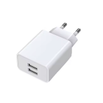 Φορτιστής Διπλής Θύρας USB-A 2.4A Pavareal K22 Λευκός