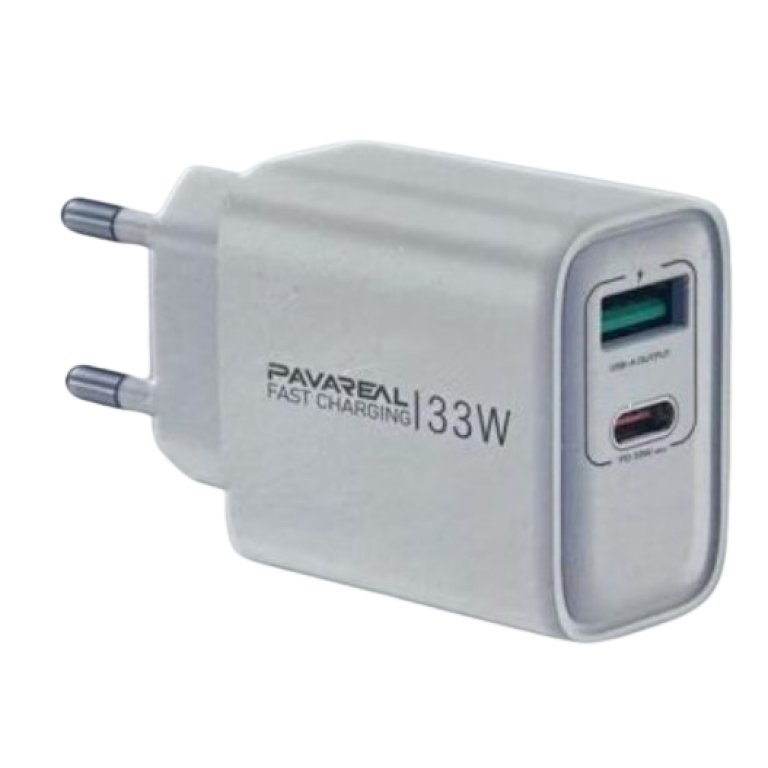 Φορτιστής GaN USB-A & Type-C 33W με Καλώδιο Type-C Pavareal K69