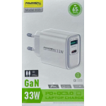 Φορτιστής GaN USB-A & Type-C 33W με Καλώδιο Type-C Pavareal K69