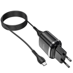 Φορτιστής με διπλή θύρα USB 2.4A & Καλώδιο Micro-USB Ηοco N4 Aspiring
